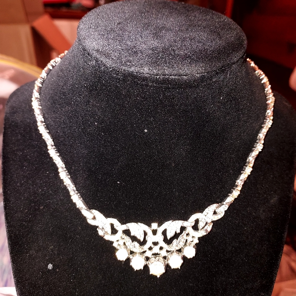 CROWN TRIFARI Necklace Rare Pat Pending Alfred Philippe 1948 Design